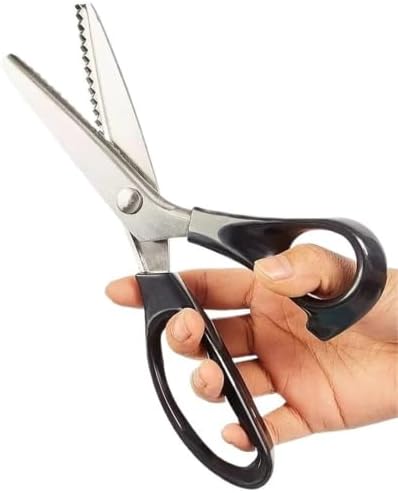 Lace Scissors for Sewing, Sawtooth Tailor Shears, Handmade Zig Zag