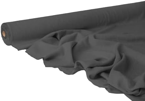 Dim Gray Linen Fabric by the Yard – Premium Medium-Weight Natural