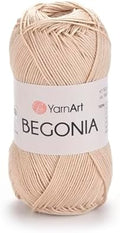 YarnArt Begonia 100% Cotton, Pure Premium Soft Cotton for Knitting