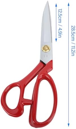 Fabric Scissors Tailor Sewing Shears (Red Handle 11 Inch)