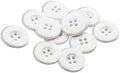 12 Pcs White Sewing Buttons 0.75 Inch 30L, Round 4 Hole Plastic