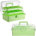 BTSKY 3-Layer Foldable Craft Organizer, Portable Tackle Box with