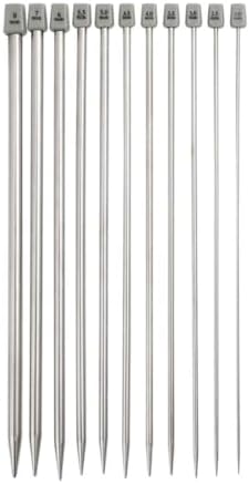 Xmas Stainless Steel Straight Knitting Needles Set for Beginners 61pcs