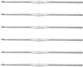 Skweawert 6Pcs 1.75mm Stainless Steel Crochet Hook