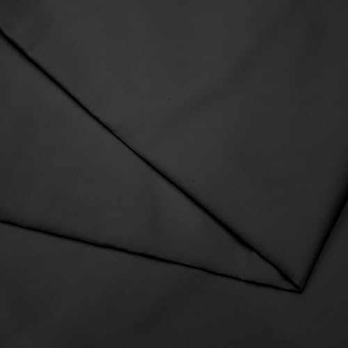 3 Yards Black Cotton Fabric by The Yard in Solid Color - 59” Wide