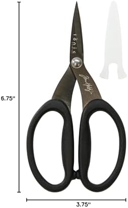 Tim Holtz Small Titanium Scissors - 7 Inch Mini Snips with Micro