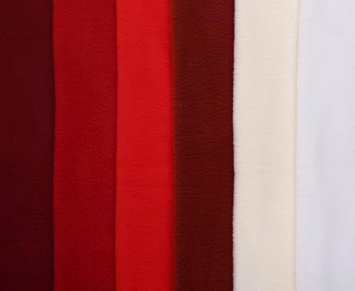 Mook Fabrics Solid Anti-Pill Polar Fleece, Burgundy Cut by The Yard