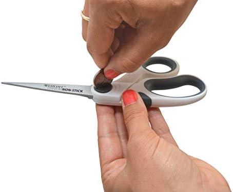 Westcott 8" Bent Titanium Bonded Non-Stick Craft Scissors with