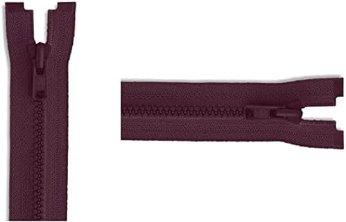 YKK #3 Molded Vislon Burgundy Lightweight Jacket Separating Zipper