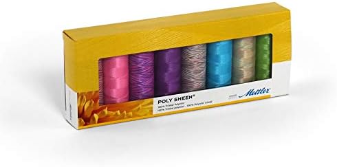 Mettler Polysheen Each 8 Colors Bright Colors Thread (Set of 1), 1500