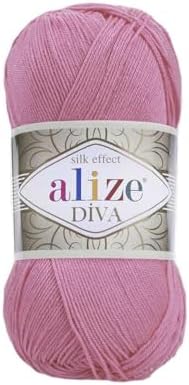 100% Microfiber Acrylic Alize Diva Silk Effect Knitting Sport Crochet
