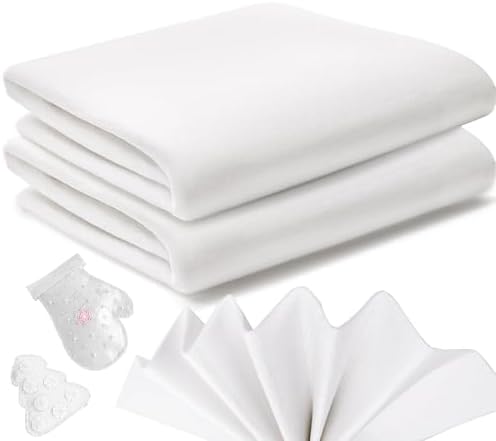 YOUEON 2 Pcs White Felt Fabric Sheets for Crafts, 36"x72", 2mm Thick