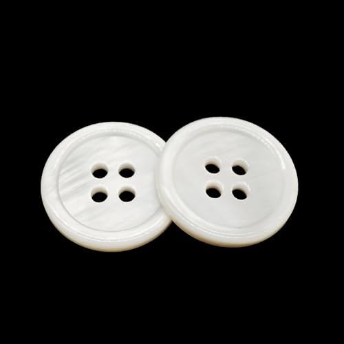 15-Pcs 5/8" Small White Mother of Pearl Shell Buttons | Bulk Natural