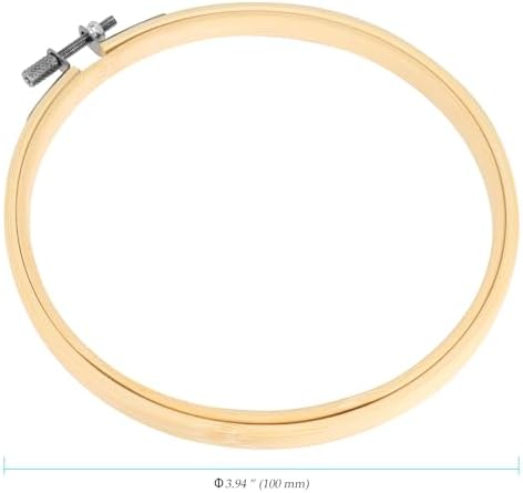 NINGWAAN 40 Pack 4 Inch Embroidery Hoops Bamboo, Small Wooden Cross