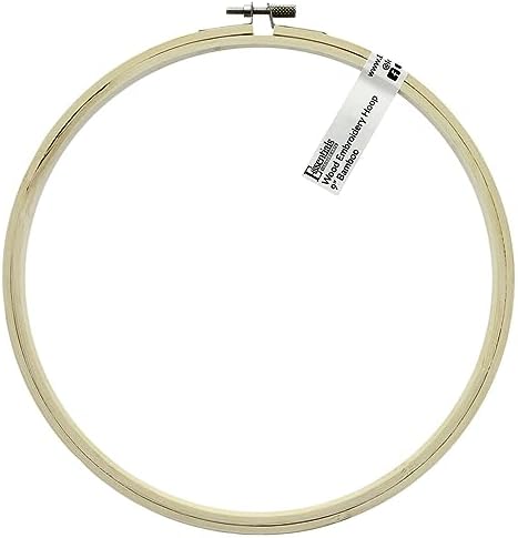 Essentials By Leisure Arts Wood Embroidery Hoop 9" Bamboo - Wooden