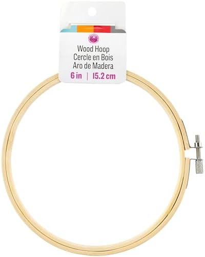 Cousin DIY 6 inch Craft Wood Embroidery Hoop, Brown