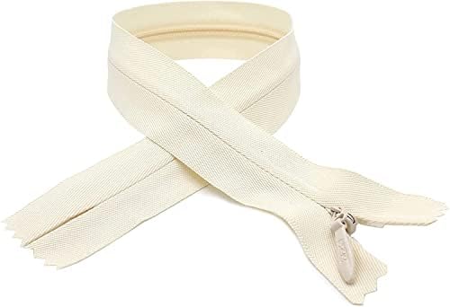 #5 Invisible Bridal Wear YKK (Conceal) Off-White Zipper - Closed