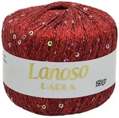 Parla Metallic Sequin Glitter Yarn – 25g (217m) Super Fine Fingering