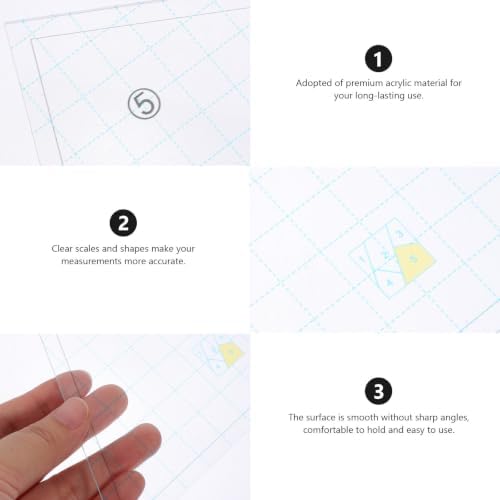 5pcs Acrylic Quilting Template Set for Sewing Hobbyists