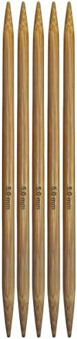 Mdoker Bamboo Double Pointed Knitting Needles Carbonized Bamboo