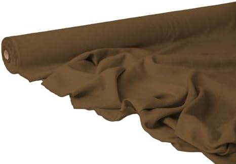 Coyote Brown Linen Fabric by the Yard – Soft, Breathable, Natural Flax