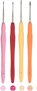 4 Pieces Small Crochet Hook Set, 1mm-1.75mm