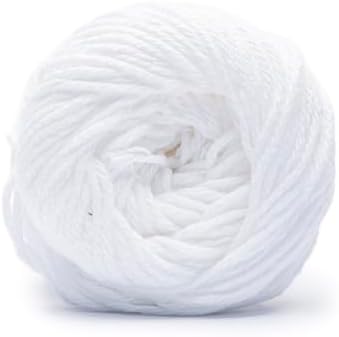 Peaches & Creme Solids 100% Cotton Yarn for Crocheting, White 3 Pack
