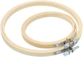 Biaungdo 2 Pcs Bamboo Embroidery Hoops 4 & 6 Inch, Wooden Cross Stitch