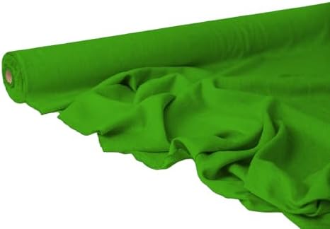 Kelly Green Linen Fabric by the Yard – Softened Linen Material