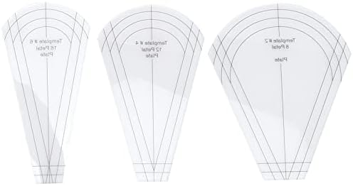 Acrylic Quilting Rulers Set, 10-Piece Transparent for Sewing