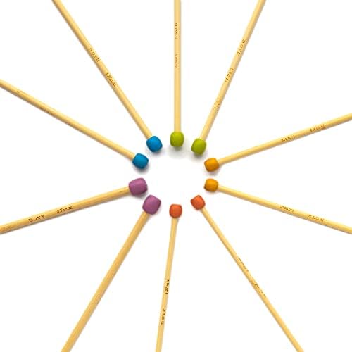Boye 41-40046 Bamboo Single-Point Knitting Needle Set, US Sizes 6-10