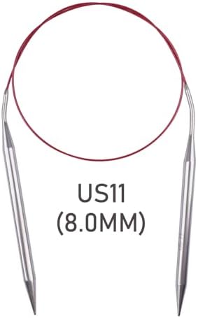 Circular Knitting Needles 32inches/80cm,Size US 11(8mm) Stainless