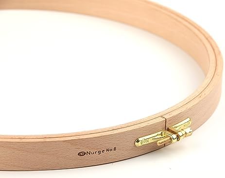 Nurge Premium Quality Beech Wood Embroidery Hoop, Cross Stitch Hoop