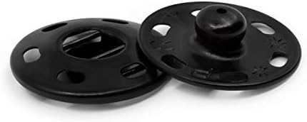 Dritz 80-21-1 Sew-On Snaps, Black, Size 10, 4-Count (Pack of 1)