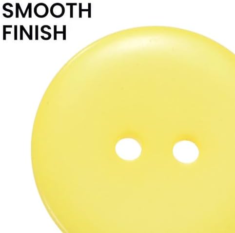 YOKIVE 10Pcs Sewing Buttons 25mm 2 Holes Resin Round Buttons,Yellow