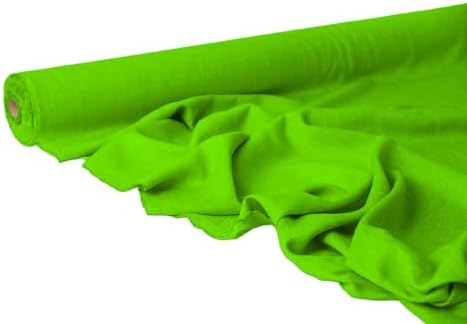 Lawn Green Linen Fabric by the Yard – Premium Organic Flax for