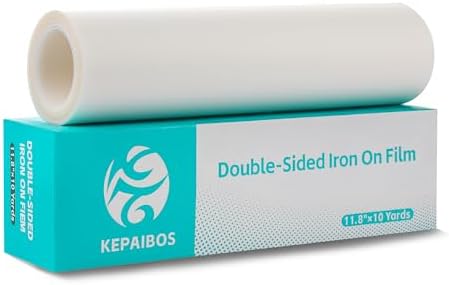 Double-Sided Iron-On Adhesive Film for Sewing & Crafts, 11.8 Inches x