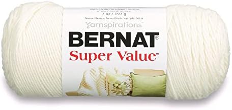 Bernat Super Value Yarn for Crocheting Soft, Natural, 3-Pack
