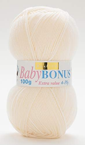 Sirdar (Hayfield) Baby Bonus 4 Ply Knitting Yarn Baby Cream 855 - per