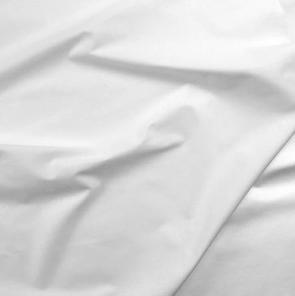 Double Brushed Flannel Extra Heavy Weight 6.6 oz White 45" Wide Cotton