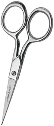 Fiskars 4" Forged Steel Embroidery Scissors for Delicate Cuts, Thread