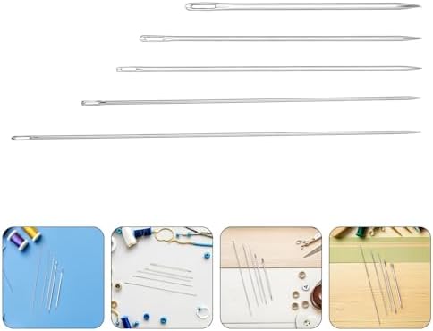25pcs Extra Long Metal Hand Sewing Needles Set with Large Eye