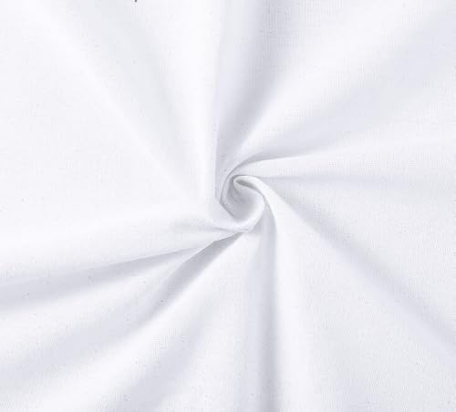 5 Yard 100% Cotton Muslin Fabric, 48" Wide, Medium Weight - White