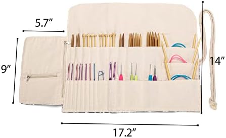 Teamoy Knitting Needle Crochet Hook Case Organizer Holder(up to 11")