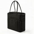 Large Canvas Knitting Bag Yarn Storage Organizer with Holes (Black)