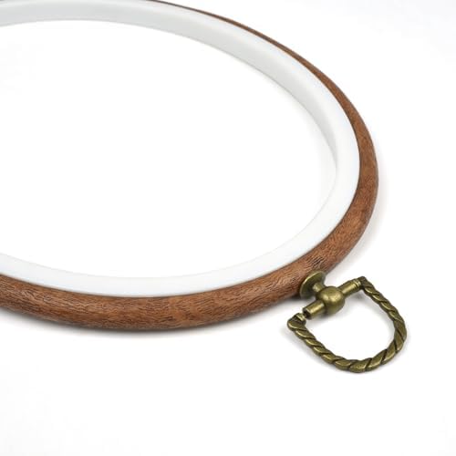 Celley Embroidery Hoops, Oval Wood-Look, 3 Pcs