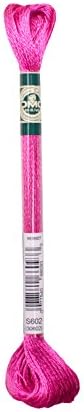 DMC 1008F-S602 Shiny Radiant Satin Floss, Hibiscus Pink, 8.7-Yard