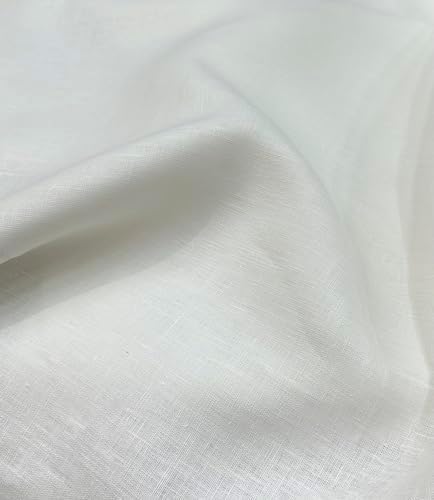 European 100% Linen Fabric White – Unwashed Natural Linen by The Yard