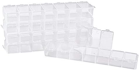 PH PandaHall 8 Pack 7 Grids Jewelry Dividers Box Organizer Clear