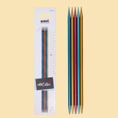 Colibri Double-Pointed Knitting Needles – 20cm (8”) Aluminum DPN Set